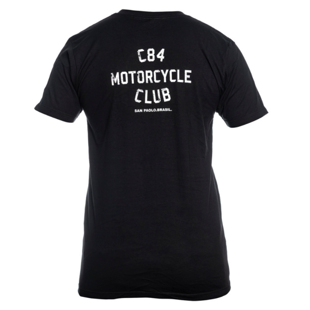 Camiseta To Go Genderless Motorcycle Club - Preto  e Branco