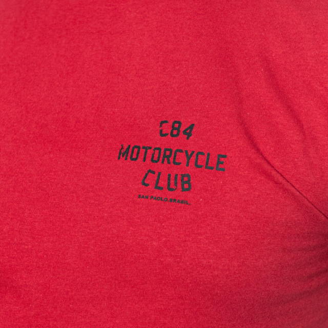 Camiseta To Go Genderless Motorcycle Club - Vermelho e Preto