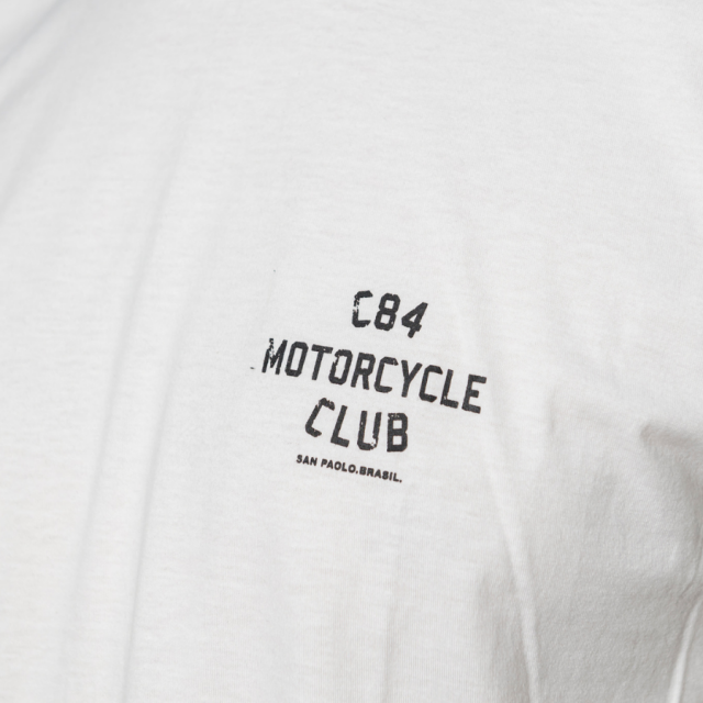 Camiseta To Go Genderless Motorcycle Club - Branco e Preto